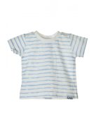 Boboli fehér, kék csíkos gyerek póló – 56
