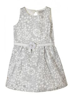 Boboli szürke, virágmintás lány ruha – 104