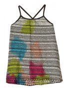 Boboli színes mintás, spagetti pántos lány ruha – 104