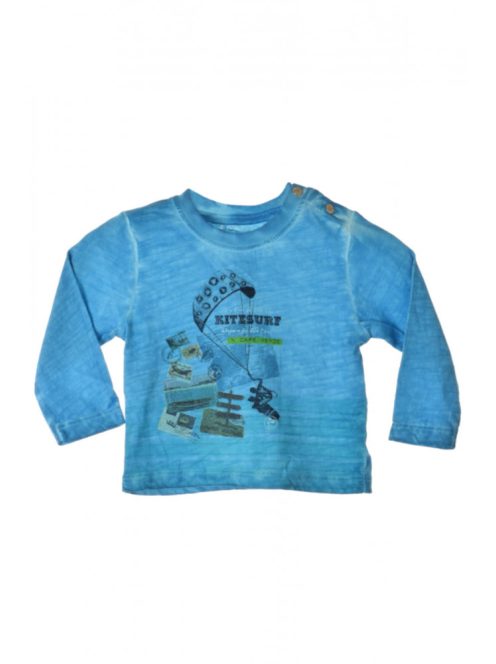 Boboli kék, szörf mintás, hosszú ujjú gyerek póló – 62