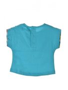 Boboli kék, szívecskés, patentos lány póló – 62