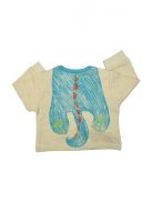 Boboli drapp, kék gyerek pulóver – 56