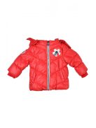 Boboli piros, virágos lány téli kabát – 80