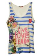 Desigual Blue Summer ujjatlan női póló – L/XL