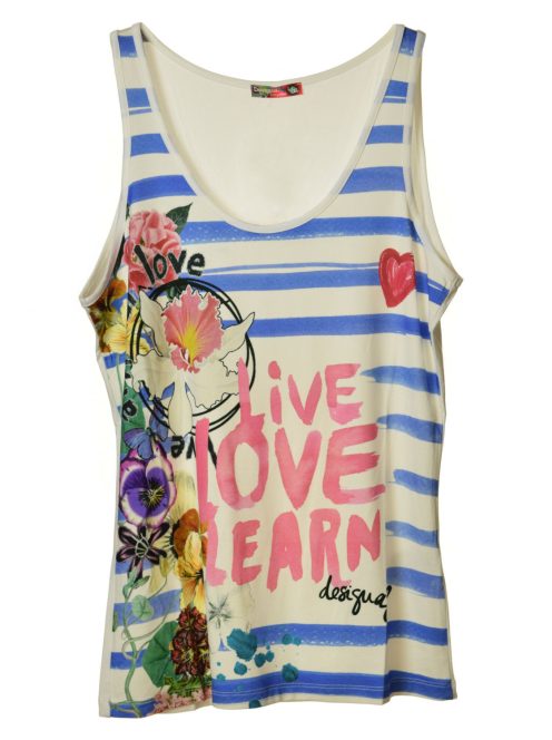 Desigual Blue Summer ujjatlan női póló – L/XL