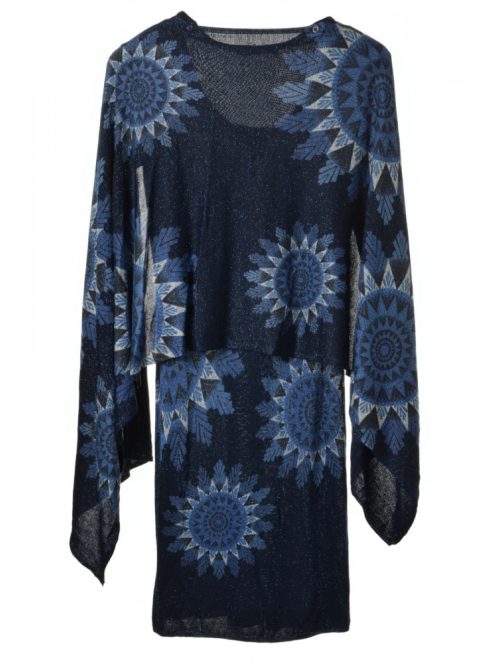 Desigual sötétkék, csillogó női ruha – XS