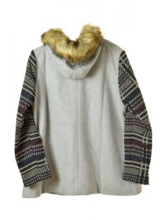 Desigual szürke, csillogó ujjú női kabát – 44