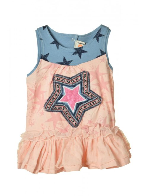 Desigual Bruna rózsaszín bébi lány ruha – 6 hó
