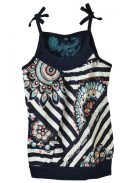 Desigual Felisa sötétkék, pántos lány felső – 3-4 év