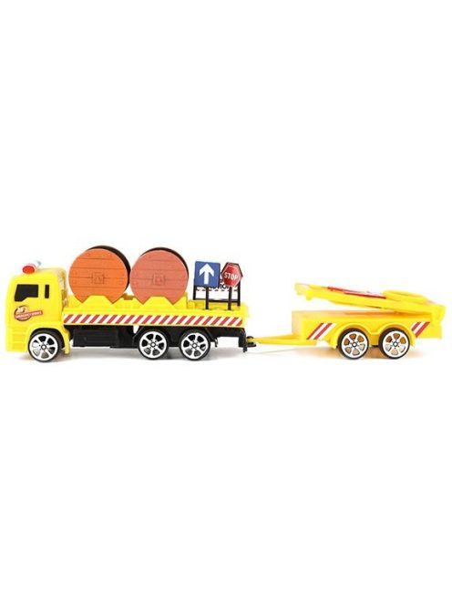 Világítós citromsárga útépítési kamion – 30 cm
