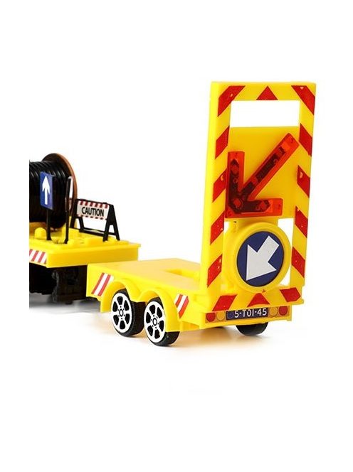 Világítós citromsárga útépítési kamion – 30 cm