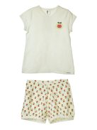 Skiny fehér, alma mintás lány pizsama – 128