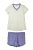Skiny fehér-lila lány nyári pizsama – 164
