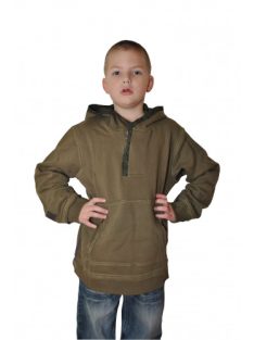 Zara khaki, kapucnis, zsebes fiú pulóver