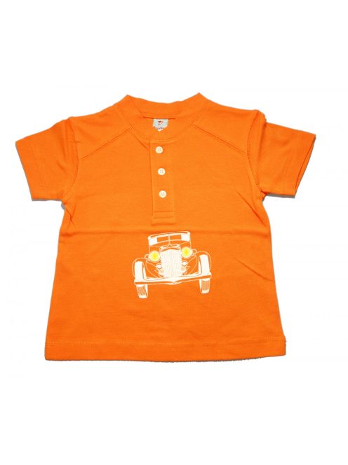 Oldtimer autós, narancssárga fiú póló