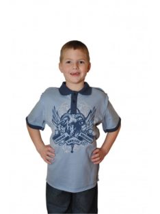 Ea kék, mintás fiú ingpóló