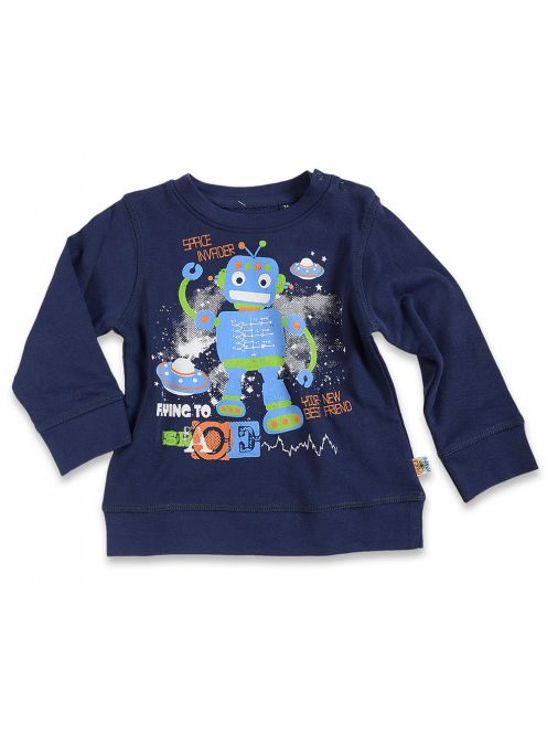 Blue Seven sötétkék robotos fiú pulóver