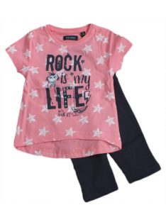   Blue Seven rózsaszín, csillagmintás póló és 3/4-es leggings szett