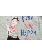 Minoti Happy Place szürke lány póló