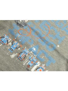 Blue Seven szürke, robotos fiú pulóver