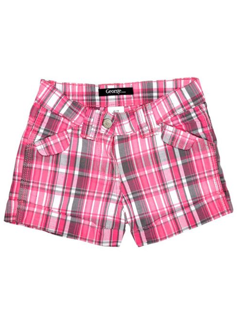 George pink kockás lány short