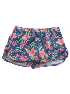 Emoi kék, virágmintás strand short