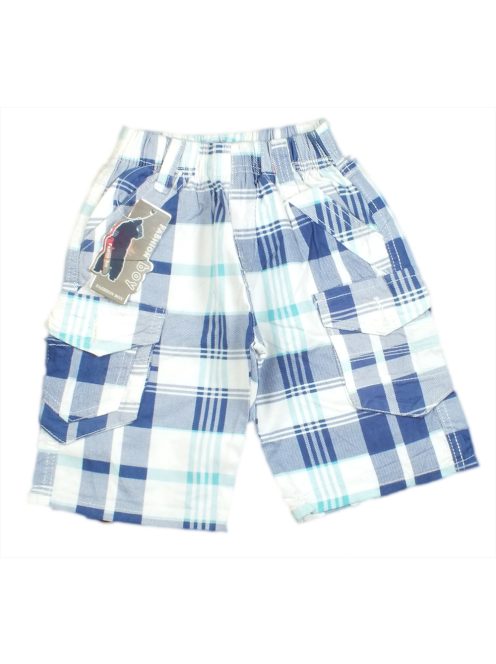 Fashion Boy kockás, cargo zsebes rövidnadrág