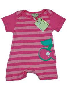 Babaluno rózsaszín, csíkos lány napozó – 68