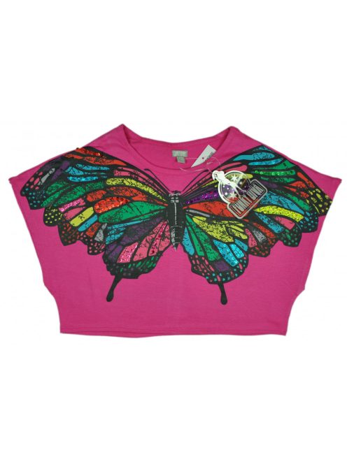 BAT wing felső, rózsaszín, pillangós