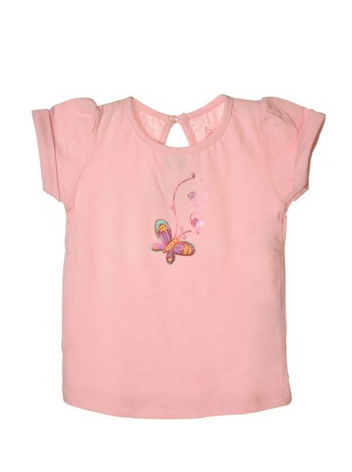 In Extenso rózsaszín, pillangós lány póló – 80