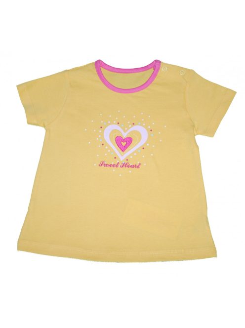 Sweet Heart citromsárga lányka póló