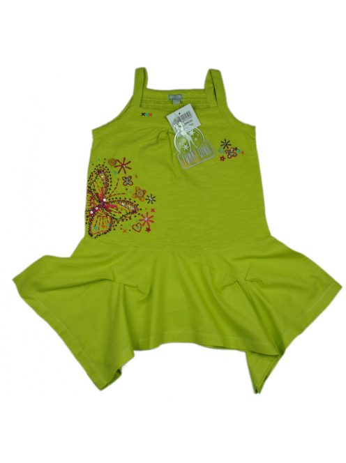 Funky Diva zöld, pillangós lány ruha – 104