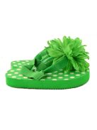 MotherCare zöld, virágos lány papucs