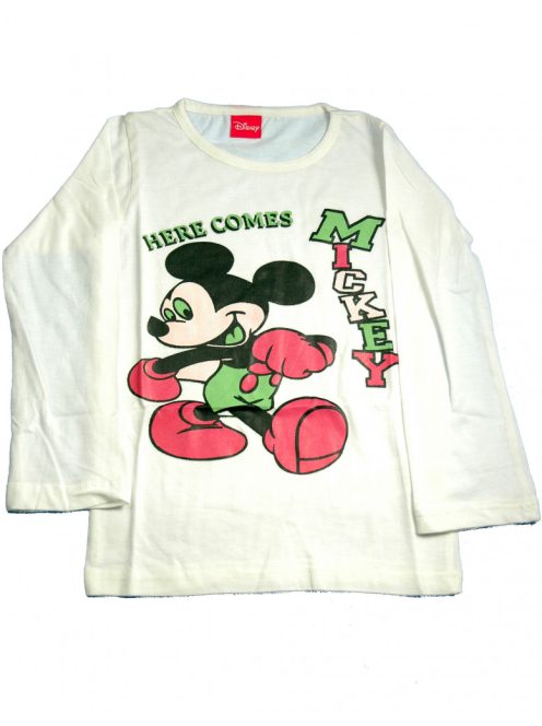 Disney Mickey egér fehér, hosszú ujjú lány felső